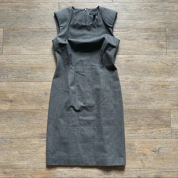 slim fit dress slacks Banana Republic Gray Textured Knit Dress main image 1